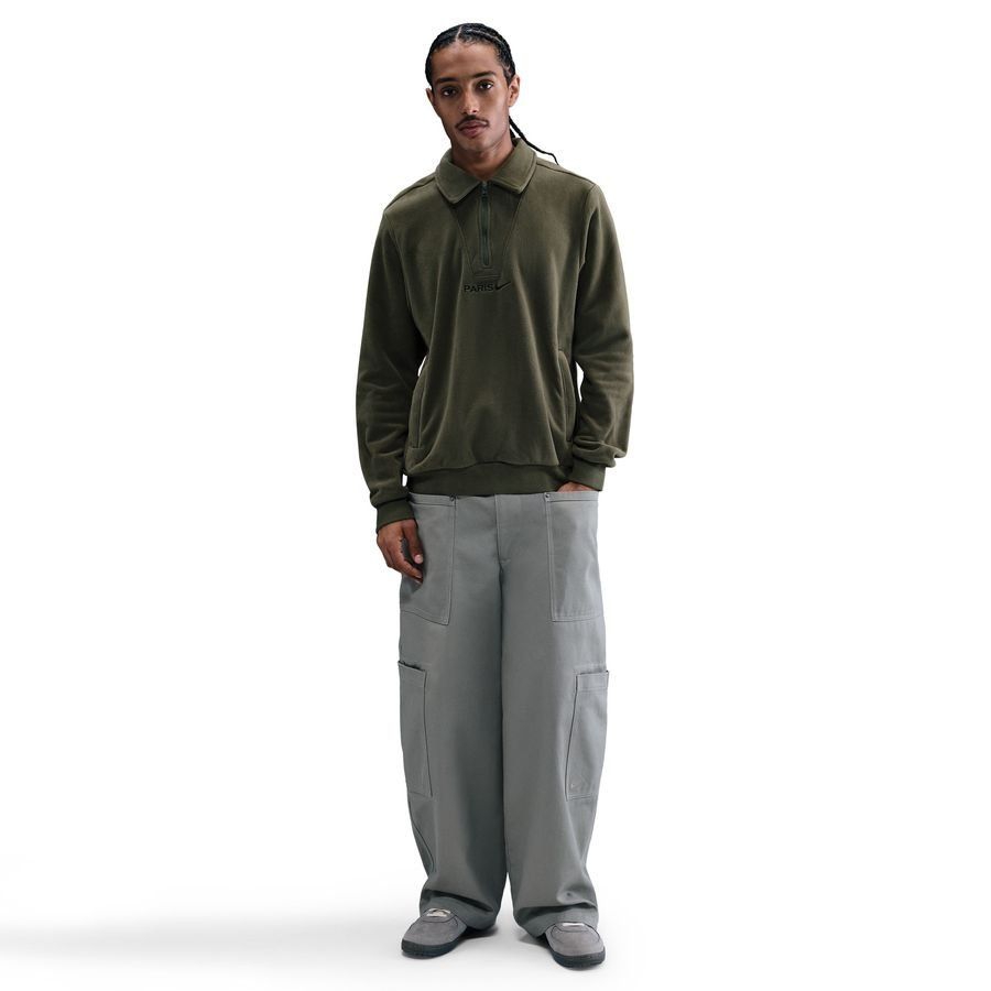 [EFKS] Paris Saint Germain Sweatshirt Therma FIT Winter Cargo Khaki/Black Apparel