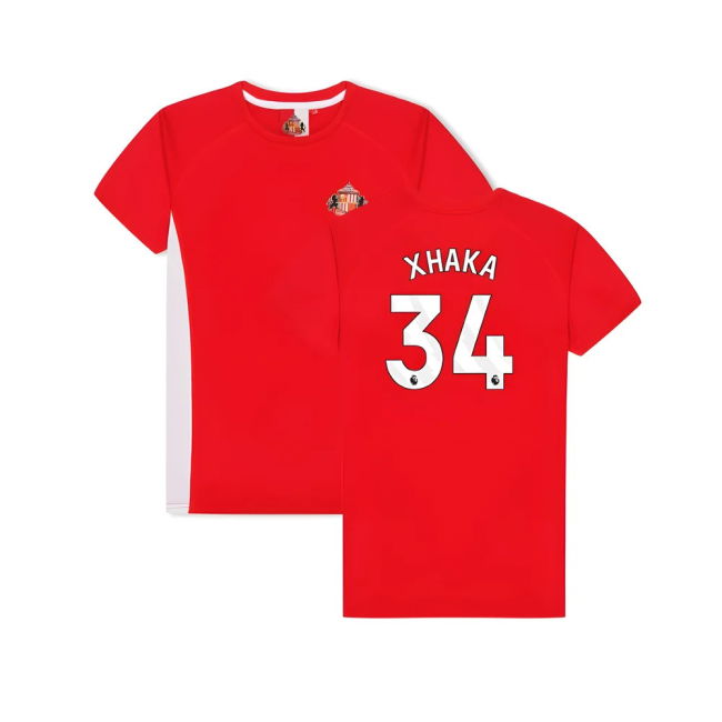 Sunderland Poly T-Shirt (Red) - Kids (Xhaka 34)