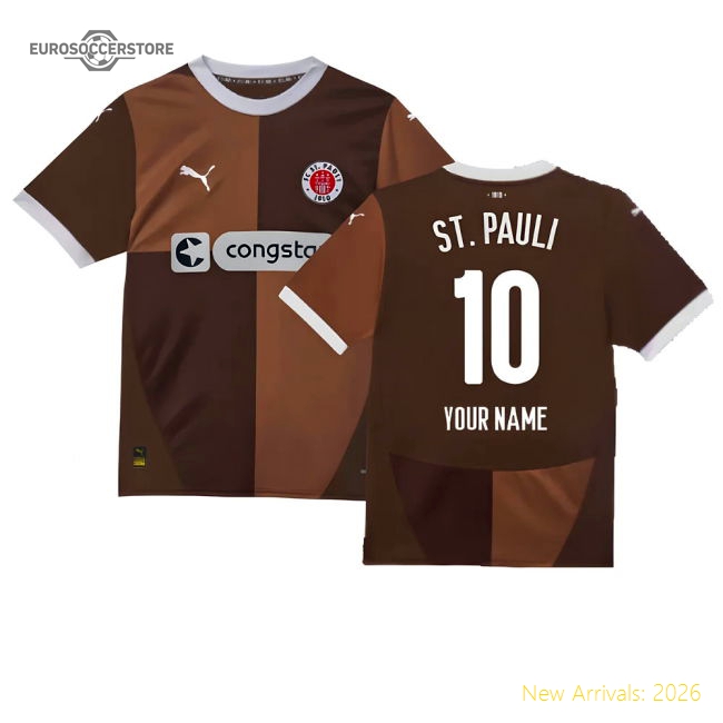 Superior 2024-2025 St Pauli Home Shirt (your Name) - Cost-effective