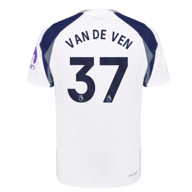 2025-2026 Tottenham Hotspur Authentic Home Shirt (Van De Ven 37)