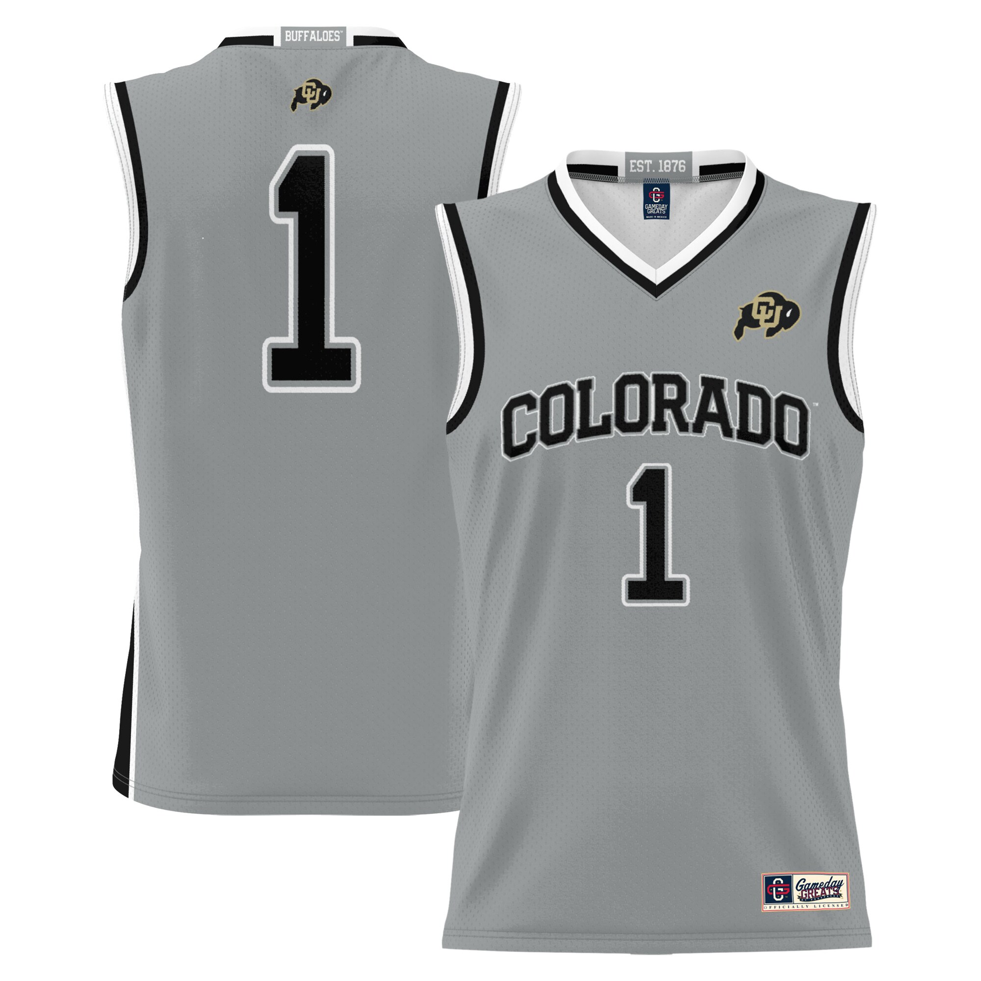 [NJP] Colorado Buffaloes GameDay Greats Youth Lightweight Replica Basketball Jersey - Gray