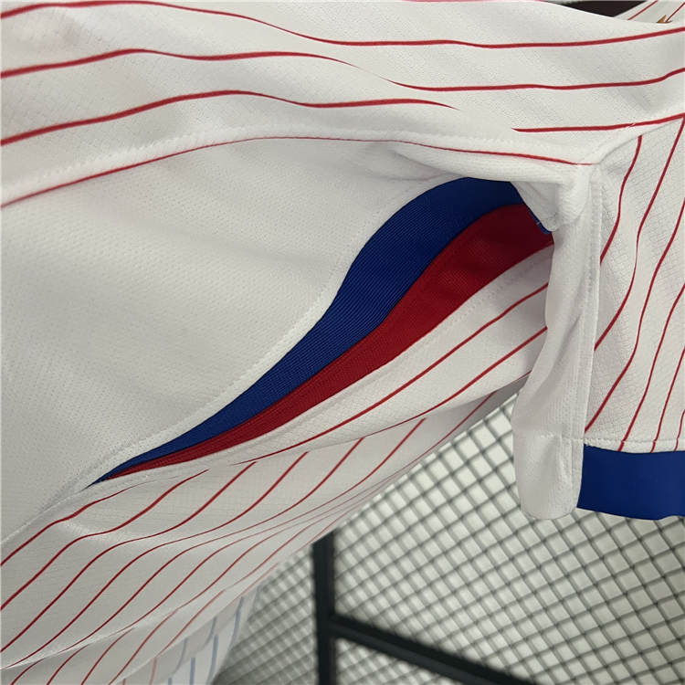UEFA Euro 2024 France Away White Football Shirt Soccer Jersey -