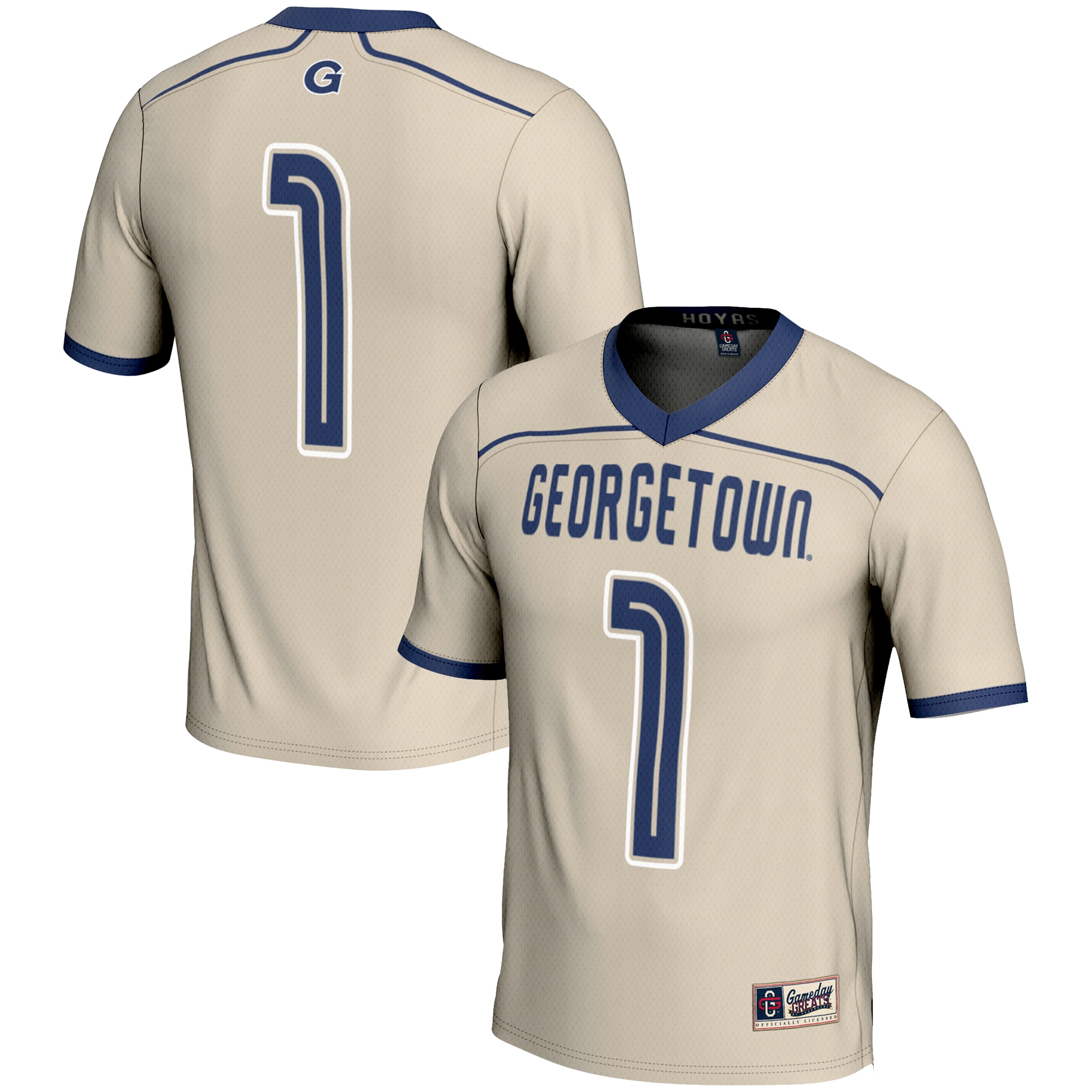 [NJP] Georgetown Hoyas GameDay Greats Youth #1 Lightweight Lacrosse Jersey - Gray