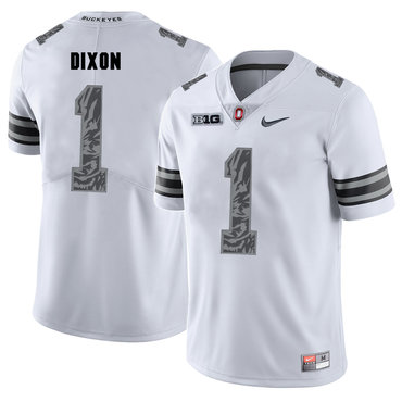embroidered Men's Ohio St Buckeyes Johnnie Dixon #1 White 2024