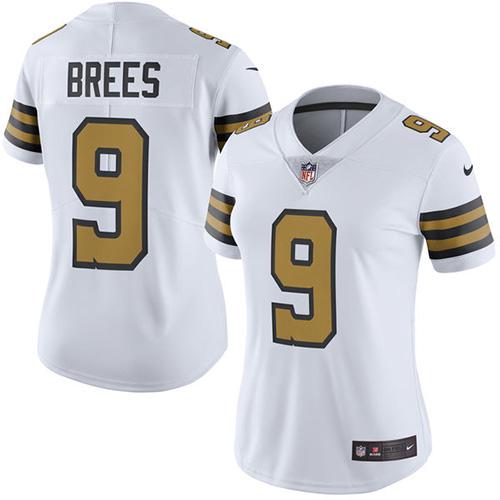 NFL O S Saints #9 Drew Brees Limited White Jersey - Fan Favorite