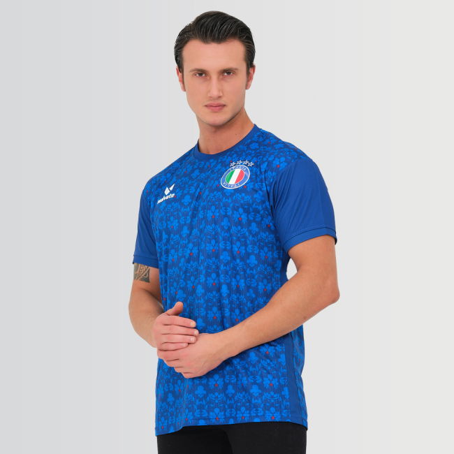 Italy Legacy Football Jersey Blue (Wolvate) Adult Short Sleeve