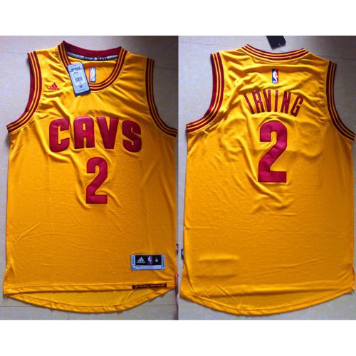 Yellow Kyrie Irving #2 Game-Day Jersey Game Day Wear Basketball Jersey
