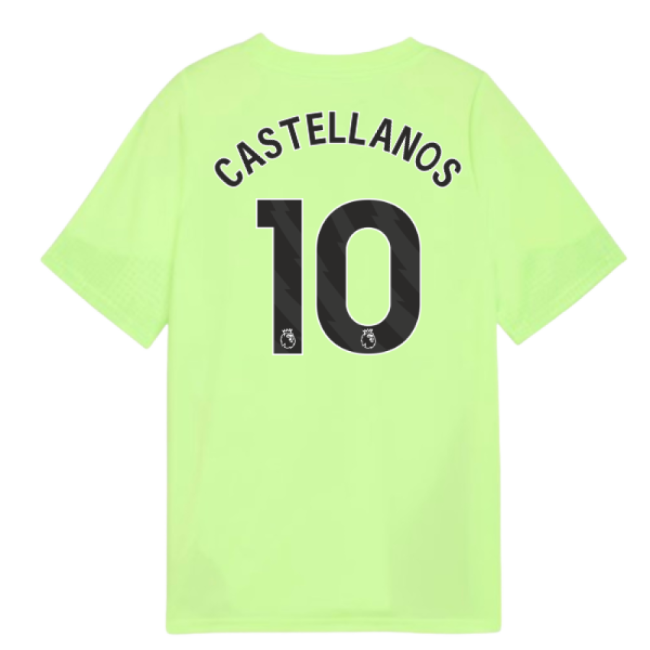 2025-2026 Man City Jersey (Fizzy Apple) - Kids (Castellanos 10) (Fi...