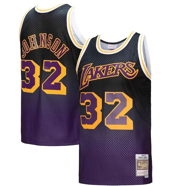 Magic Johnson LAL Championship Team Jersey - Black - Licensed Product