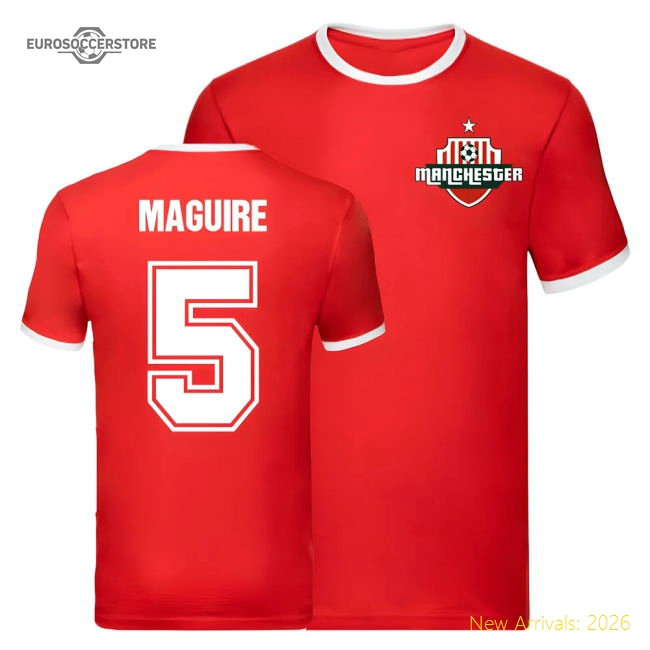 Authentic Harry Maguire Manchester United Ringer Tee (red) - Premium