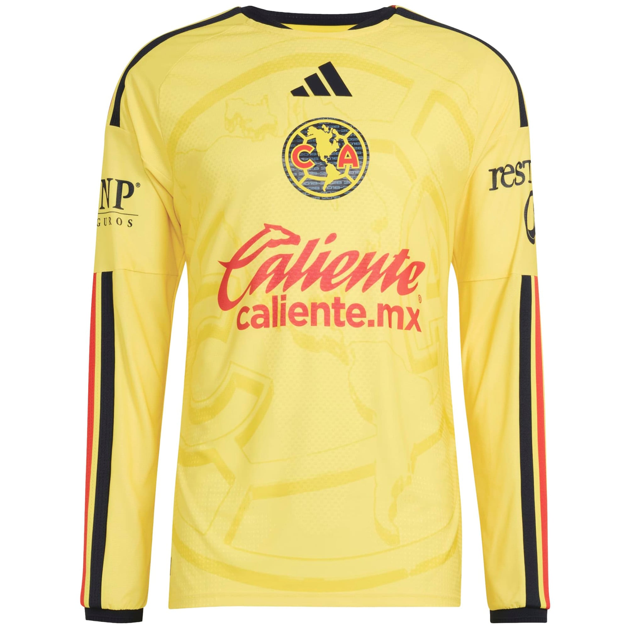 [SJH] Club America 2026/27 Home On-Field Authentic Long Sleeve Jersey - Yellow