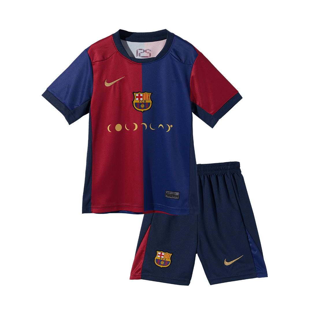 Kid's Barcelona Home Soccer Jersey Kit(Jersey+Shorts) 2024/25 - COLDPL