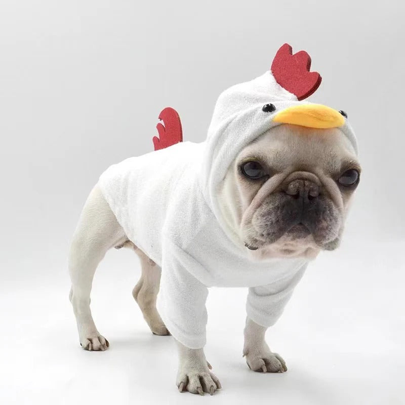French Bulldog Chickruff Frenchie Rooster Hoodie Costume – Halloween