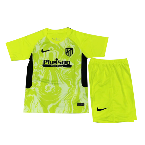 Kids Atletico Madrid 20-21 Third Green Soccer KitShirtShorts -