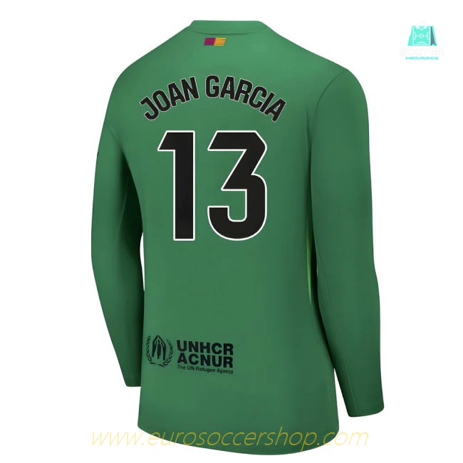 2025-2026 Barcelona Home Goalkeeper Shirt (Green) (Joan Garcia 13)
