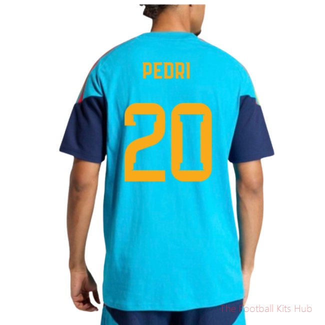 2026-2027 Spain Training Tee (Bold Aqua) (Pedri 20)
