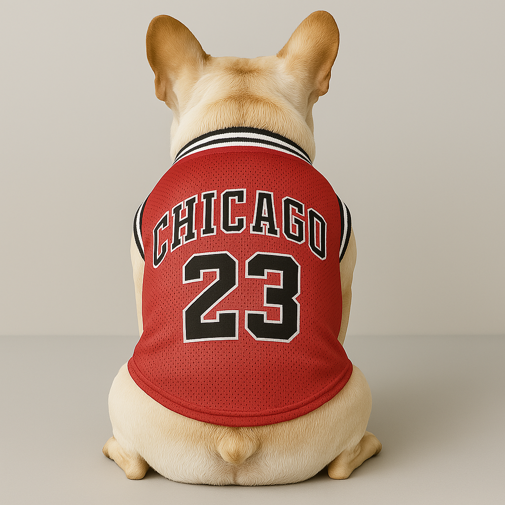 Frenchie Mesh Dog Basketball Jersey – Breathable Summer Sports T-Shirt