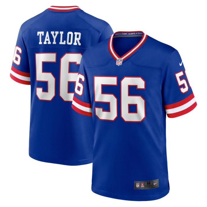 Men's New York Giants Lawrence Taylor Nike Royal Classic R...