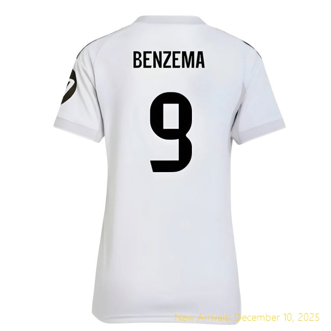 2025-2026 Real Madrid Home Shirt - Genuine Kit (Benzema 9) - Womens...