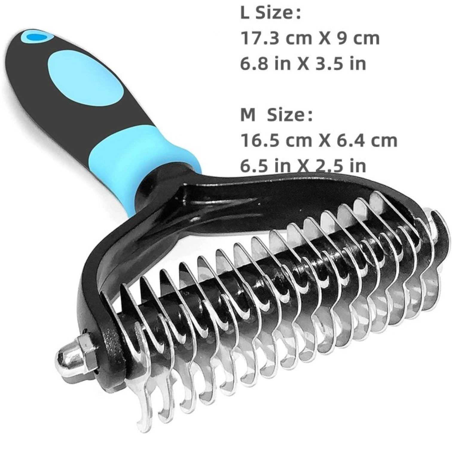 Combix Frenchie Grooming Brush – Stainless Steel Double-Sided Shedding Rake Comb