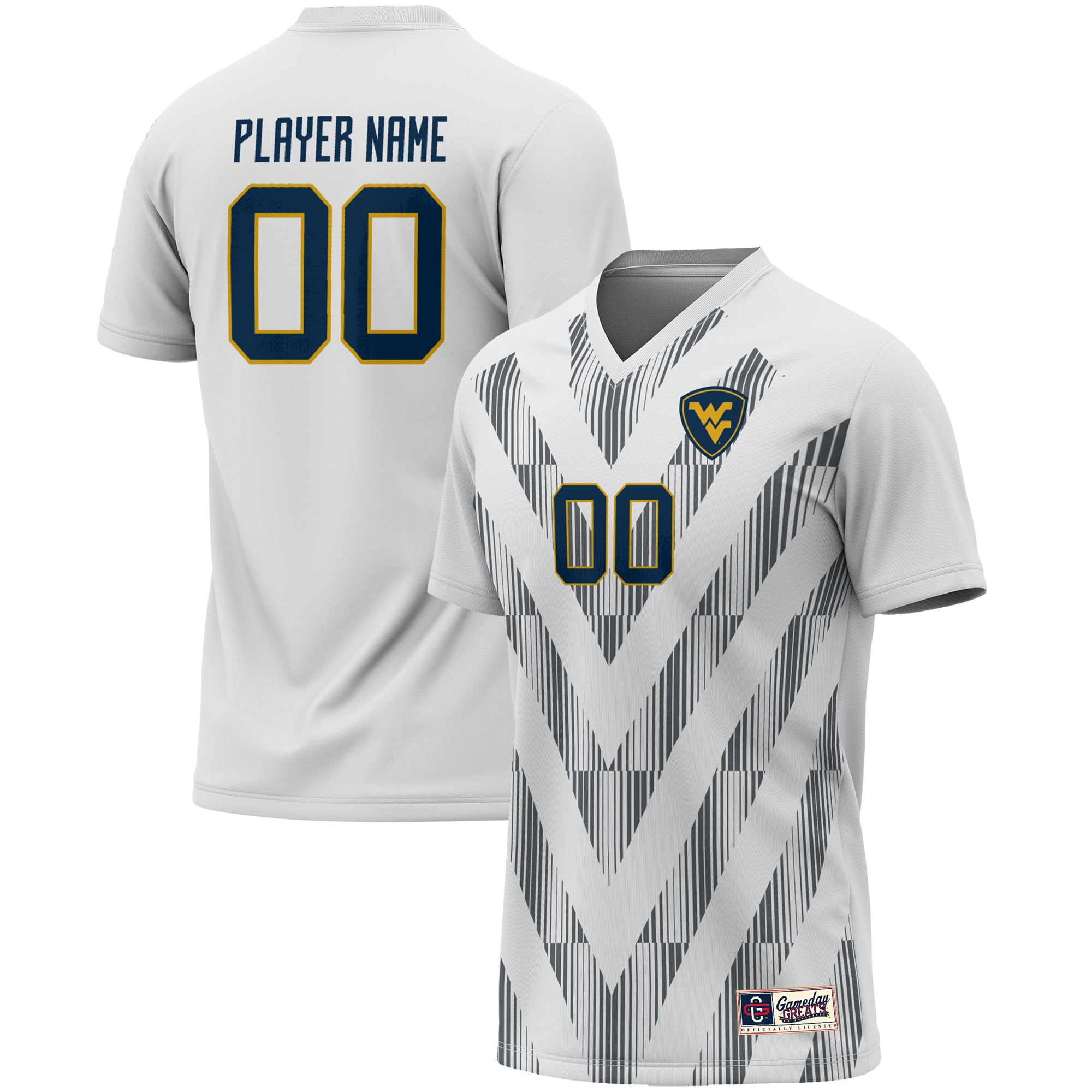 [LK] West Virginia Mountaineers GameDay Greats Youth Pick-A-Player NIL Lightweight Soccer Jersey - White