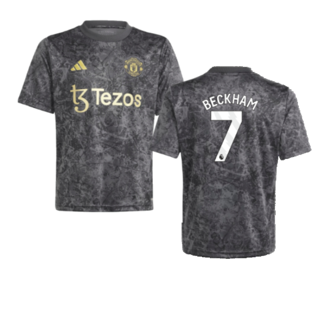 Man Utd Senior Team Elite Quality Home Pro Shirt (Beckham 7) (Kids)