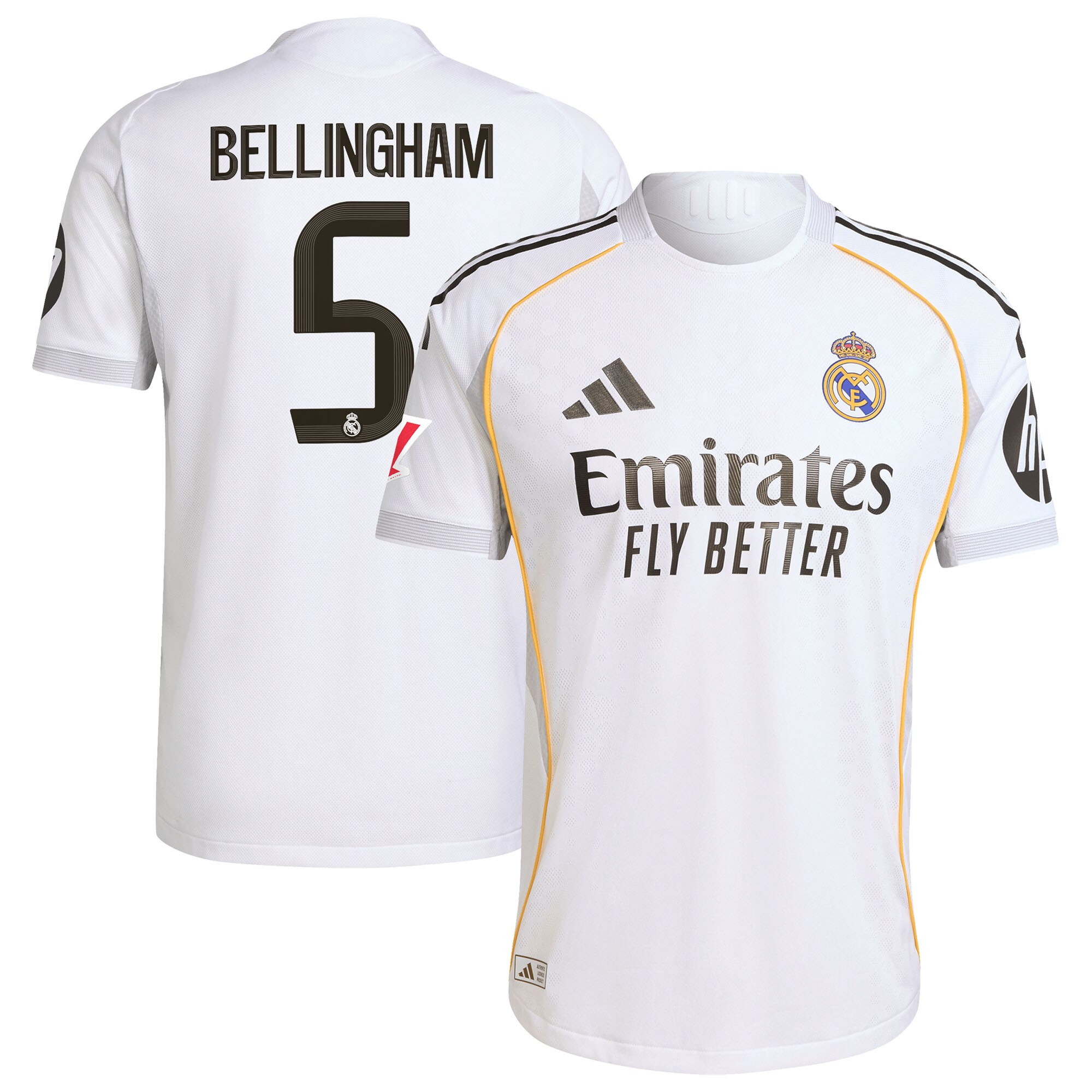 [SJH] Jude Bellingham #5 Real Madrid 2025/26 Home Authentic Jersey - White