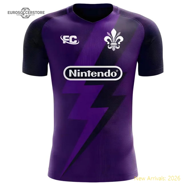 Fiorentina Italian Football Home Authentic Jersey Kappa Kombat