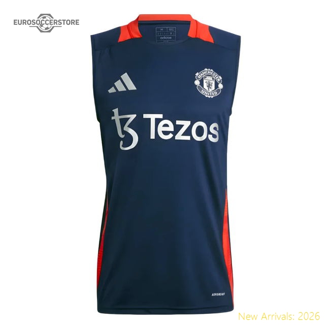 Official 2024-2025 Man Utd Sleeveless Jersey Night Indigo