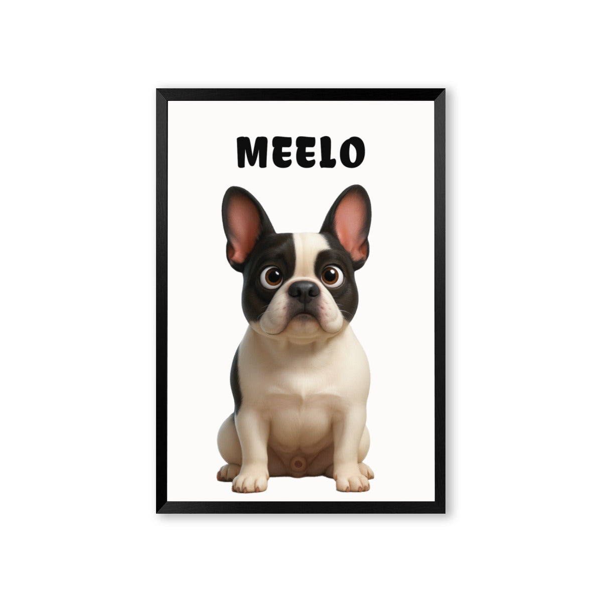 French Bulldog Reggie Personalized Vertical Framed Poster • Wall