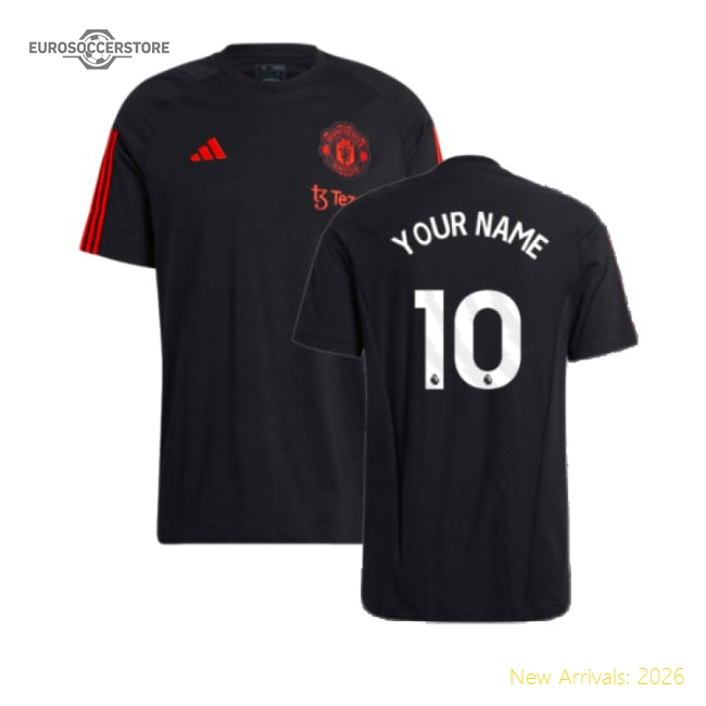 Superior Classic 2023-2024 Man Utd Training Tee Black Your Name