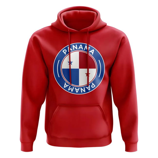 Exclusive-Design Panama Football Badge Hoodie (Red) Fan-Favorite