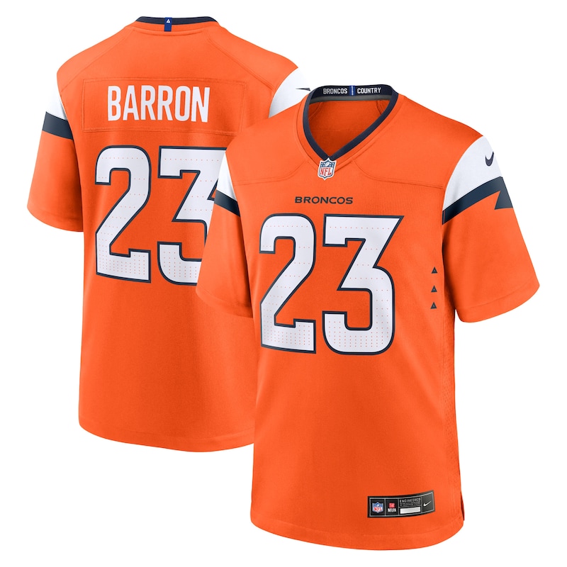 None Jahdae Barron DEN Broncos Dynamic Premium Material Jersey