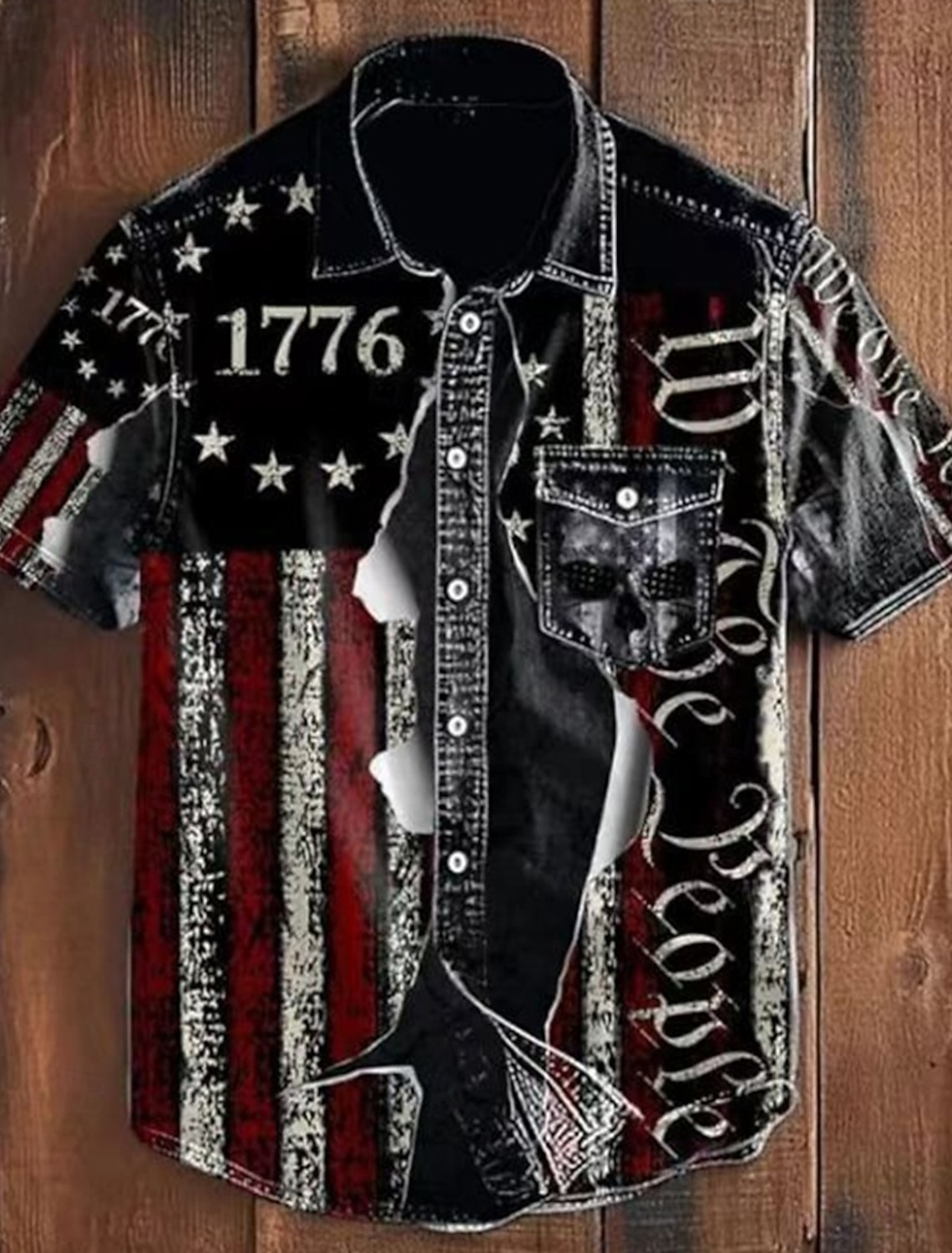 US America 250 Year Anniversary Veterans Day Men's American Flag Po #1