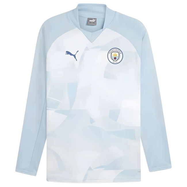 Women's 2023-2024 Man City Prematch LS Sweat Top (Silver Sky)