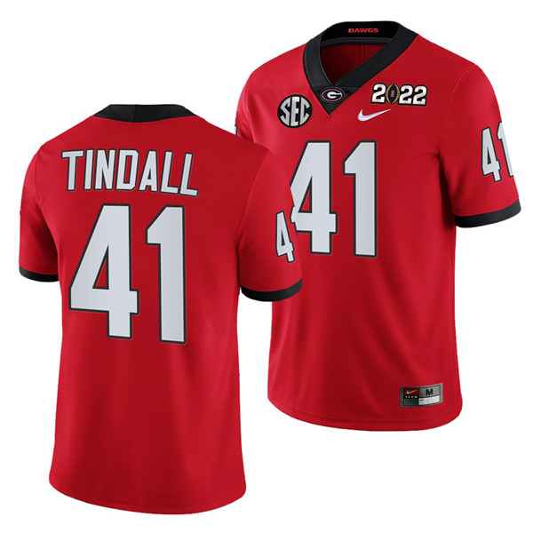 Men's UGA GA Red 2022 comfortable Channing Tindall #41 stitched Jersey