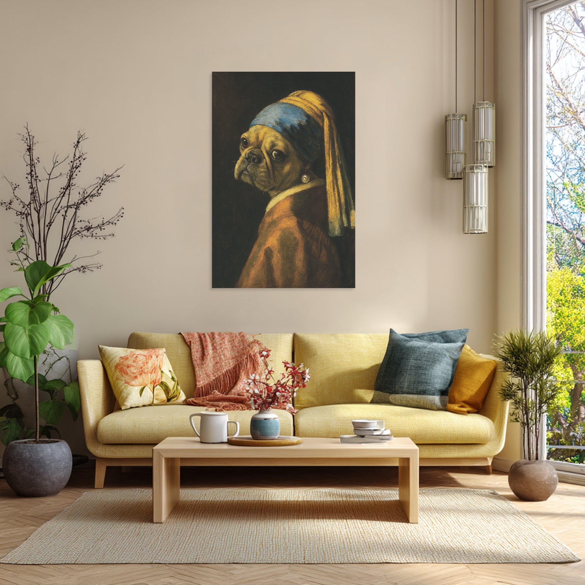 Milo - Vertical Canvas Painting