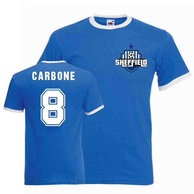 Benito Carbone Sheffield Wednesday Ringer T-Shirt - blue (Adult
