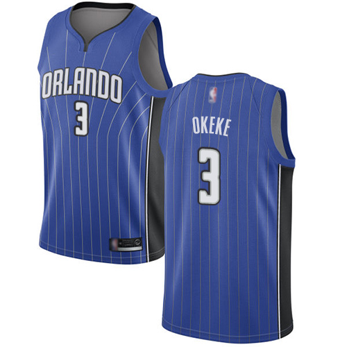 Nike Orlando Magic #3 Chuma Okeke Royal NBA Swingman Icon Edition Jersey Mens