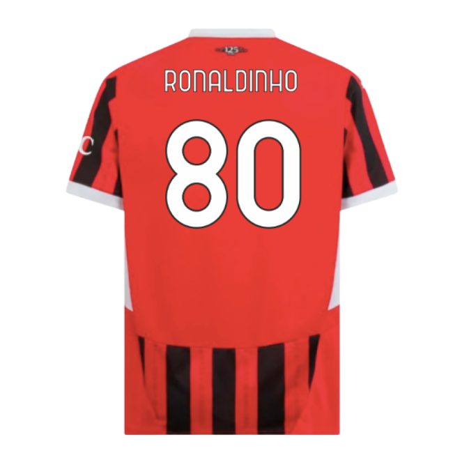 Rare AC Milan Home Exclusive Kit 2024-2025 (Ronaldinho 80)