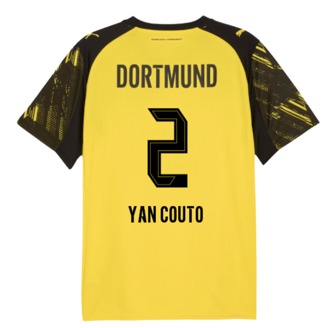 Authentic 2025-2026 Borussia Dortmund Home Shirt (Yan Couto 2)