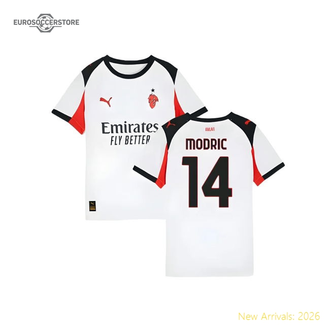 Durable Kids Football Team Modric Jersey 2025-2026 Stretchy