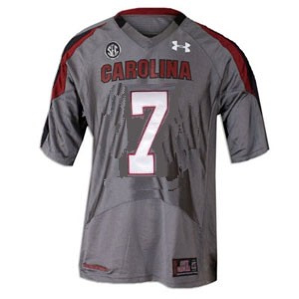 South Carolina Gamecocks Jadeveon Clowney #7 Gray Men Stitch Jersey Under Armour