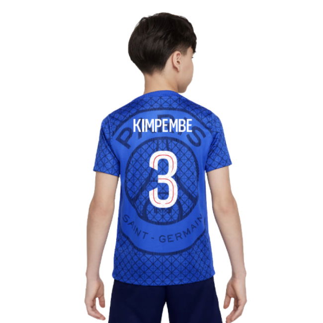 2025-2026 PSG Academy Pro Home Pre Match Shirt (Royal) - Kids (Kimpembe 3)