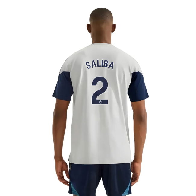 2025-2026 Arsenal Training Tee (Grey) (Saliba 2)