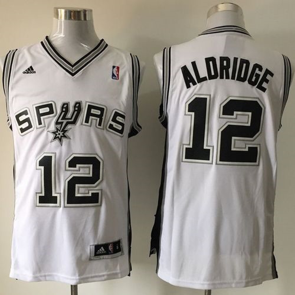 High-Quality Men's Spurs #12 LaMarcus White Basketball Jersey