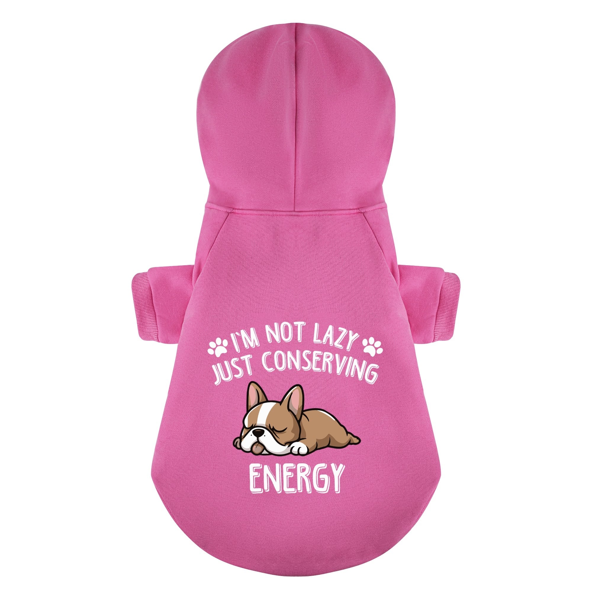 I’m not lazy, just conserving energy - Personalized French Bulldog Hoodies with Funny Quotes – Stylish, Cozy, and Premium 100% Cotton
