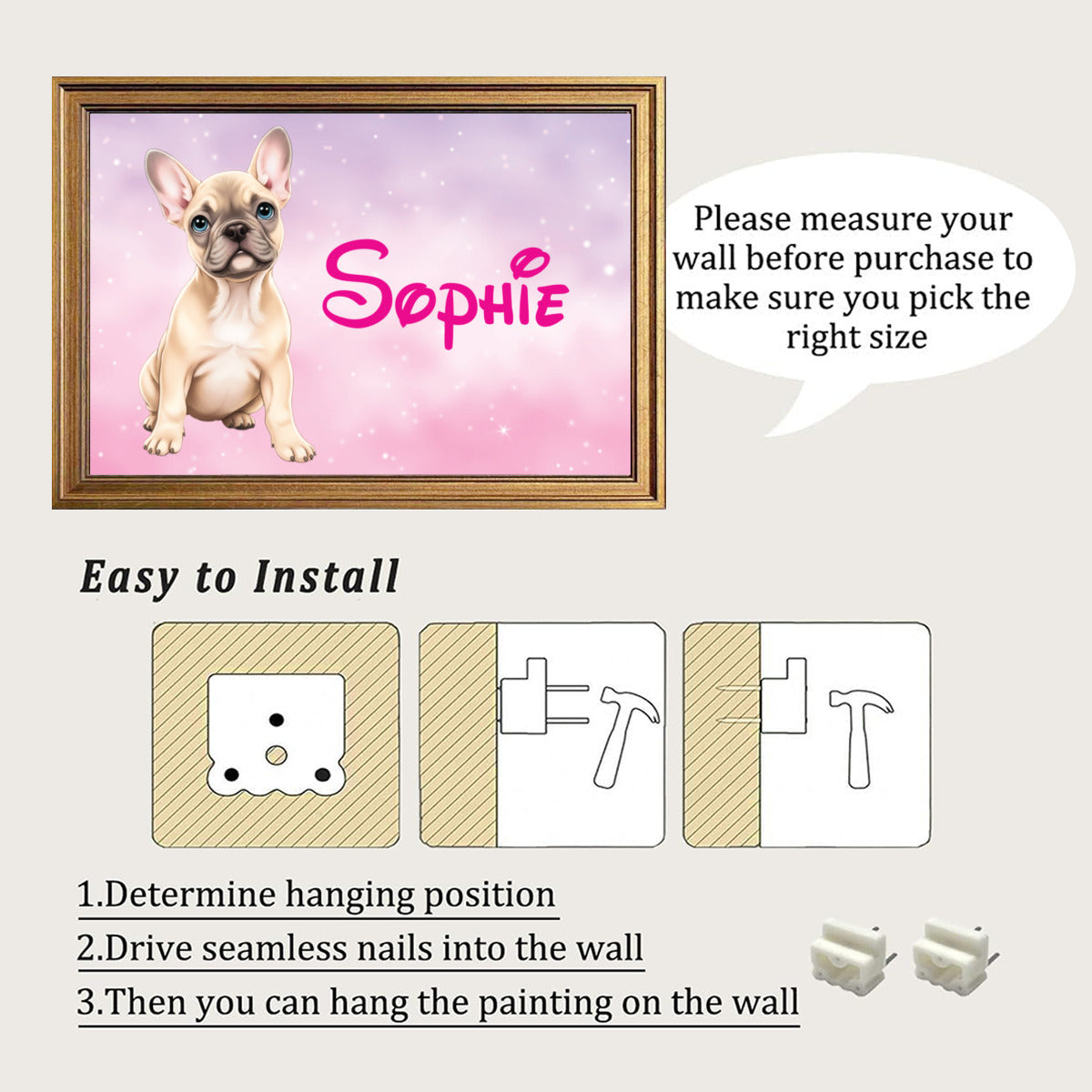 French Bulldog Orson Personalized Framed Poster • Wall Decoration Durable Dog Item