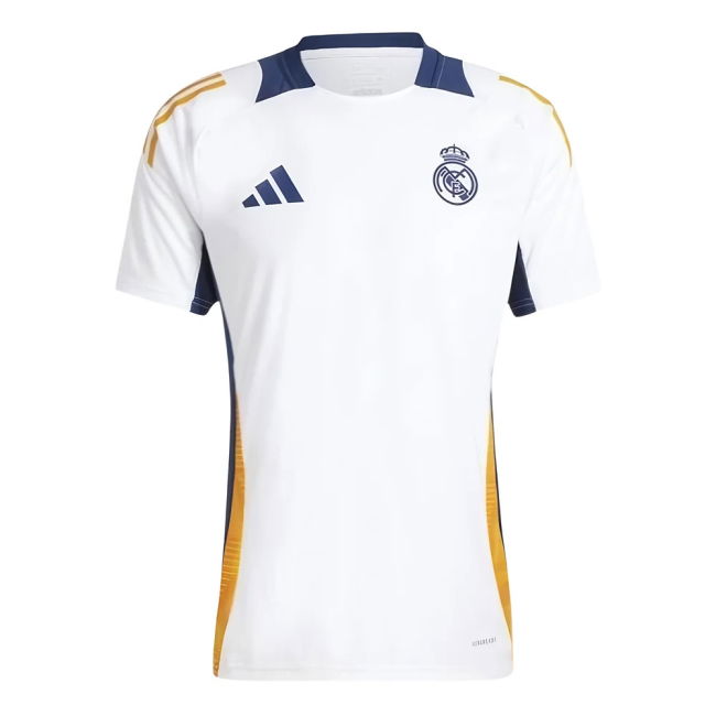 2024-2025 Real Madrid Training Tee (White) (Your Name)
