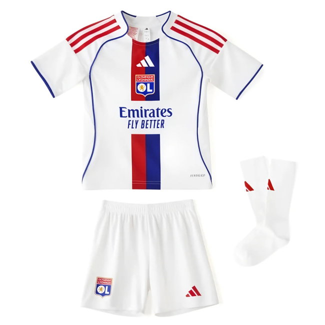 Authentic 2025-2026 Lyon Home With Retro Design - Champions League